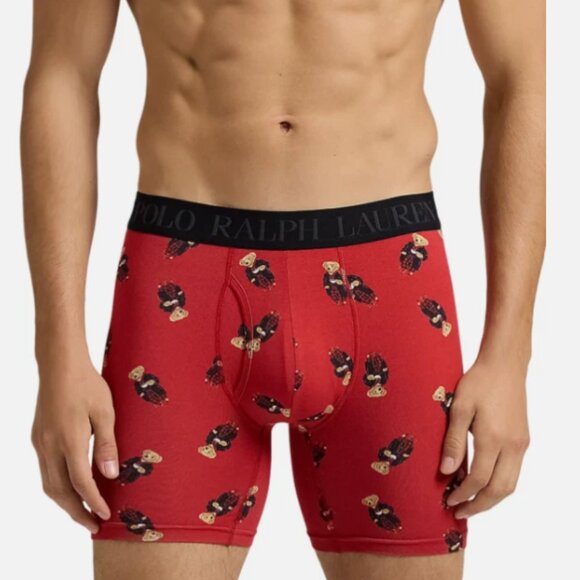 Polo RALPH LAUREN Men's Boxer Briefs Polo Bear Set of Three Medium - Picture 2 of 4